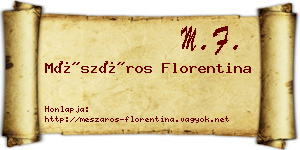 Mészáros Florentina névjegykártya
